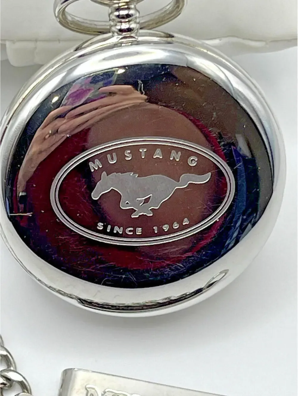 Ford Mustang 40th Anniversary Pocket Watch Collectors Edition Working 2909.3